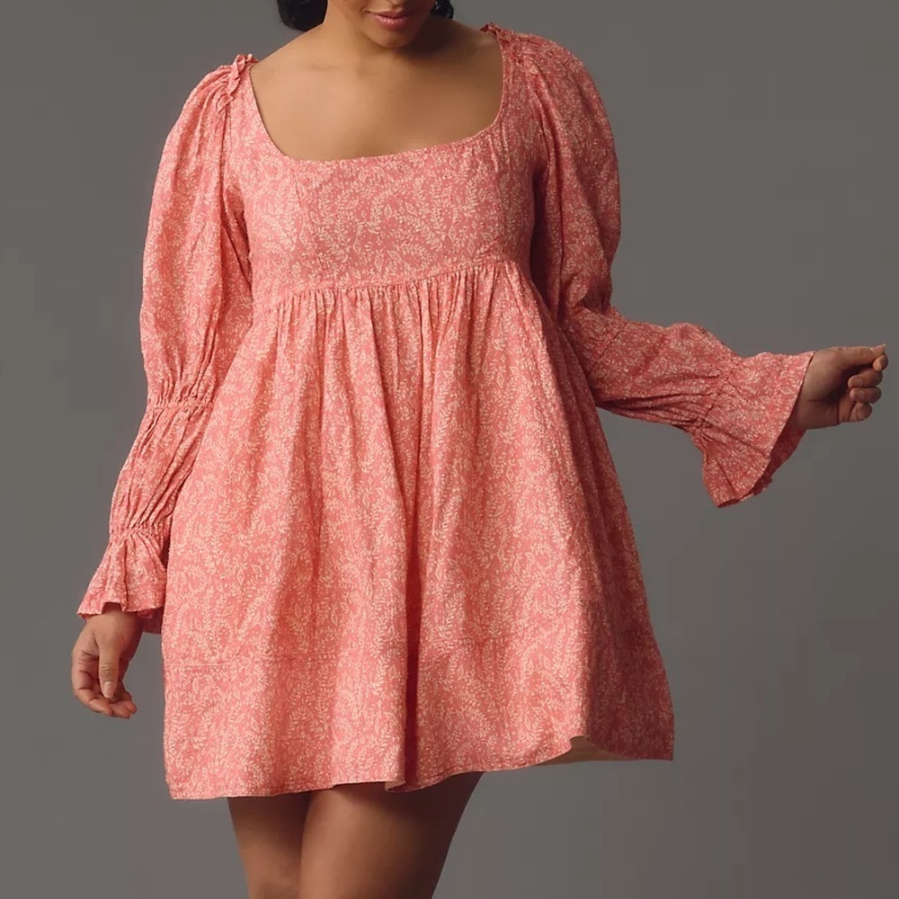 Anthropologie Pilcro Long-sleeve Babydoll Mini Dress Small